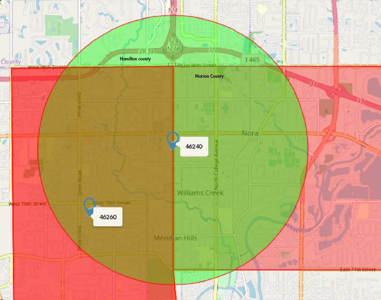 midnorth Zip Code Map
